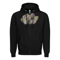 Black cob beehive cactus Zipper Hoodie - LillyAllenDesigns