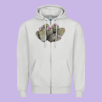 Cob Beehive Cactus Zipper Hoodie Designed By Lillyallendesigns