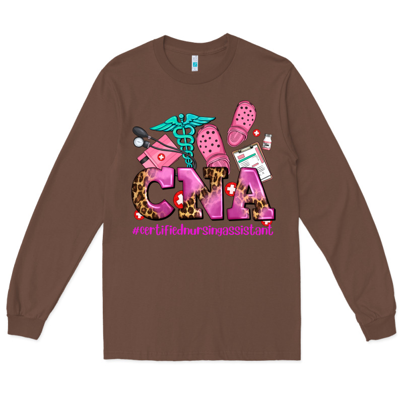 Cna Certified Nursing Assistant Long Sleeve Tee by AdoDesignShop | Teevron