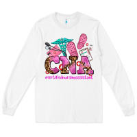 White cna certified nursing assistant Long Sleeve Tee - AdoDesignShop