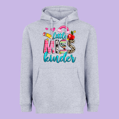 Little Miss Kinder Heavyweight Hoodie Designed By Nancycooperartshop