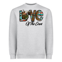 Heather Grey lov of thecows Heavyweight Sweatshirt - CowhideDigitalArt