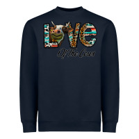 Navy lov of thecows Heavyweight Sweatshirt - CowhideDigitalArt