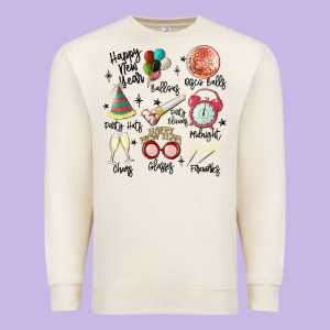 Happy New Year Premium Sweatshirt Designed By Maliassmallbusiness