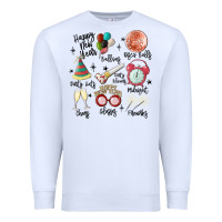 White happy new year Premium Sweatshirt - MaliasSmallBusiness