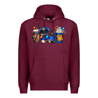 Burgundy police coffee Premium Hoodie - Jasminsmagicworld