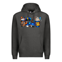 Charcoal Heather police coffee Premium Hoodie - Jasminsmagicworld