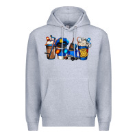Heather Grey police coffee Premium Hoodie - Jasminsmagicworld