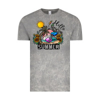 Cloud Rock hello summer Vintage Tee - CowhideDigitalArt