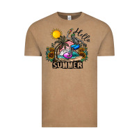Vintage Coffee hello summer Vintage Tee - CowhideDigitalArt