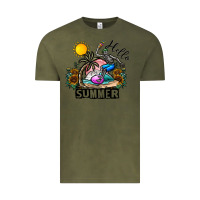 Vintage Olive hello summer Vintage Tee - CowhideDigitalArt