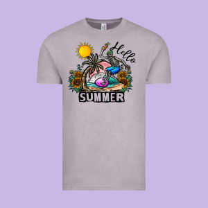 Hello Summer Vintage Tee Designed By Cowhidedigitalart