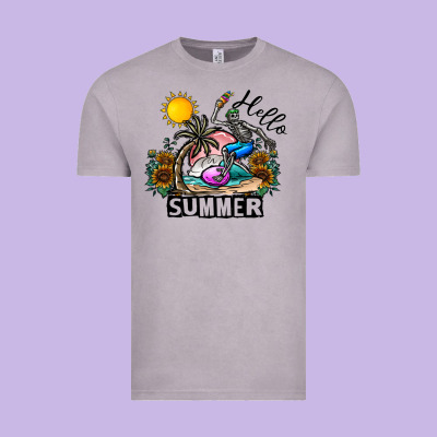 Hello Summer Vintage Tee Designed By Cowhidedigitalart