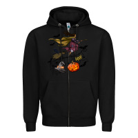 Black Witch Zipper Hoodie - NancyCooperArtShop