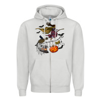 Dove Grey Witch Zipper Hoodie - NancyCooperArtShop