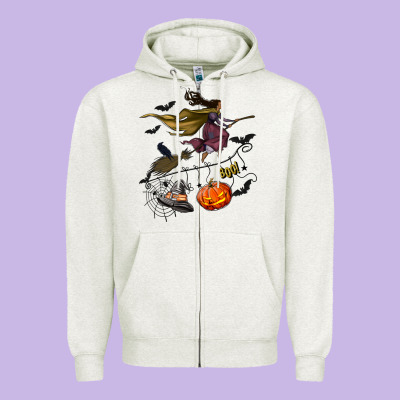 Witch Zipper Hoodie Designed By Nancycooperartshop