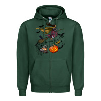 Sports Green Witch Zipper Hoodie - NancyCooperArtShop