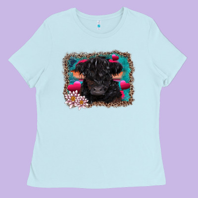 V.d Belted Galloway Cow Ladies Tee Designed By Adodesignshop