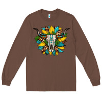 Chestnut bull skull gemstone cactus leopard sunflower Long Sleeve Tee - Artiststas