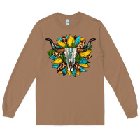 Toasted Coconut bull skull gemstone cactus leopard sunflower Long Sleeve Tee - Artiststas