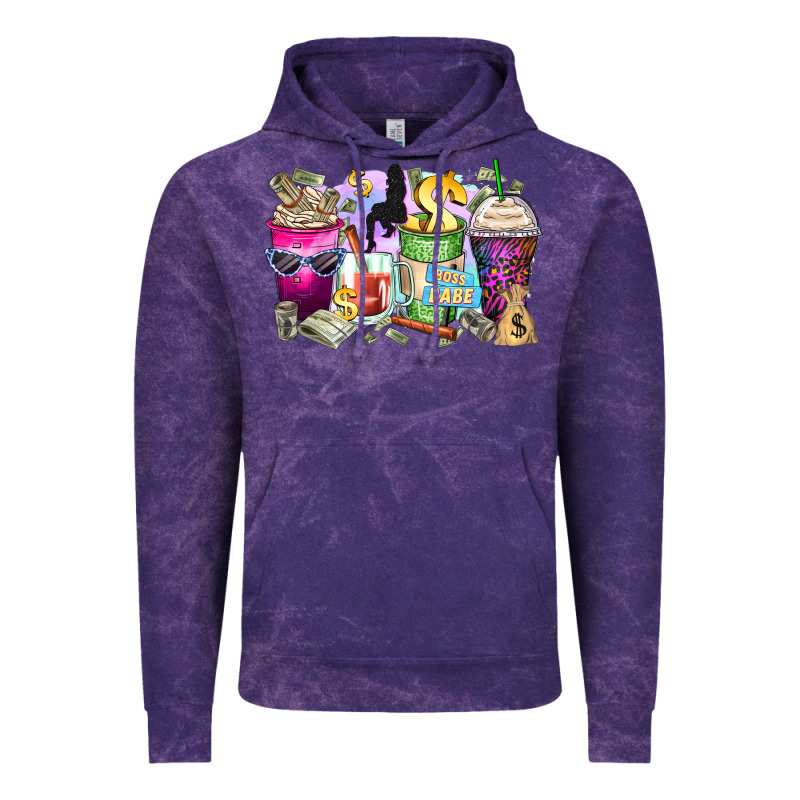 Boss Babe Coffee Cups Vintage Hoodie by Zillion Design Studio | Teevron