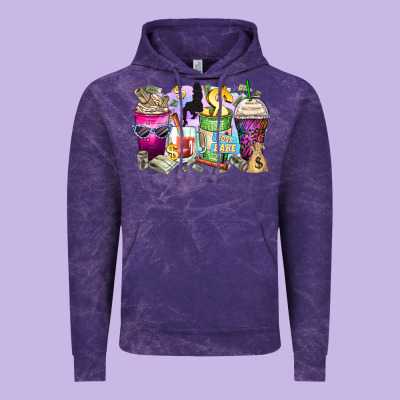 Boss Babe Coffee Cups Vintage Hoodie Designed By Zillion Design Studio