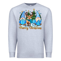 Heather Grey merry christmas gnome Premium Sweatshirt - MaliasSmallBusiness