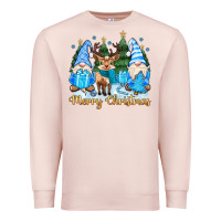 Pale Pink merry christmas gnome Premium Sweatshirt - MaliasSmallBusiness