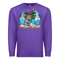 Purple merry christmas gnome Premium Sweatshirt - MaliasSmallBusiness