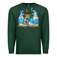 Sports Green merry christmas gnome Premium Sweatshirt - MaliasSmallBusiness