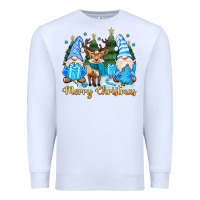 White merry christmas gnome Premium Sweatshirt - MaliasSmallBusiness