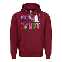 Burgundy Witch better have my candy Zipper Hoodie - NancyCooperArtShop