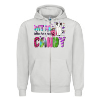 Dove Grey Witch better have my candy Zipper Hoodie - NancyCooperArtShop