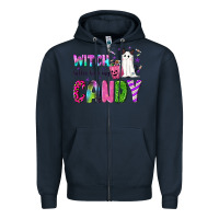 Navy Witch better have my candy Zipper Hoodie - NancyCooperArtShop