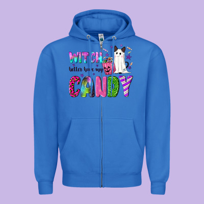 Witch Better Have My Candy Zipper Hoodie Designed By Nancycooperartshop