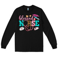 Black blessed nurse Long Sleeve Tee - AdoDesignShop