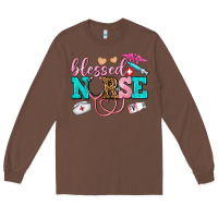 Chestnut blessed nurse Long Sleeve Tee - AdoDesignShop