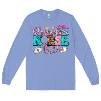 Colony Blue blessed nurse Long Sleeve Tee - AdoDesignShop