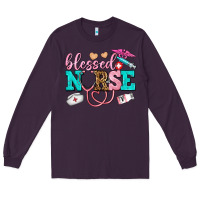 Plum blessed nurse Long Sleeve Tee - AdoDesignShop