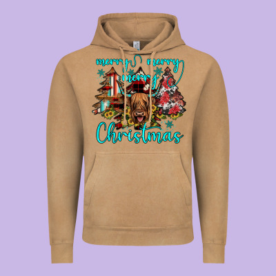 Merry Christmas Vintage Hoodie Designed By Jahusdesignshop