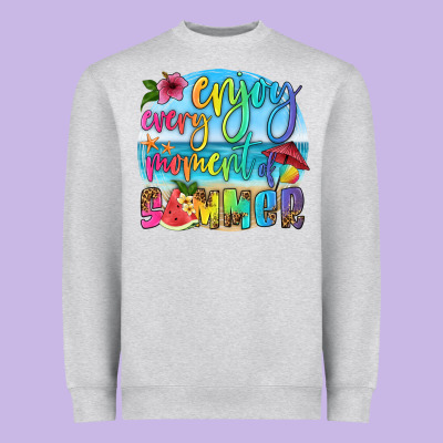 Enjoy Every Moment Of Summer Heavyweight Sweatshirt Designed By Hra Design Shop