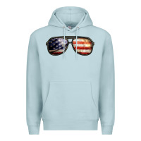 Blue Mist amerıcan flag glasses Premium Hoodie - BarkalooDesign