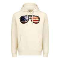 Sandshell amerıcan flag glasses Premium Hoodie - BarkalooDesign