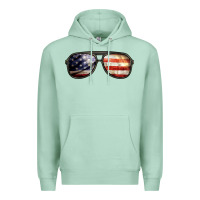 Seafoam amerıcan flag glasses Premium Hoodie - BarkalooDesign