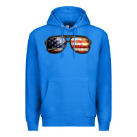 True Royal amerıcan flag glasses Premium Hoodie - BarkalooDesign