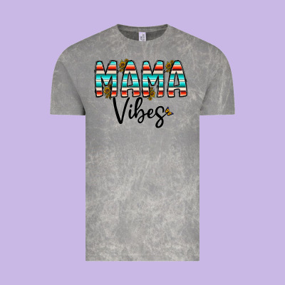 Mama Vibes Vintage Tee Designed By Cowhidedigitalart