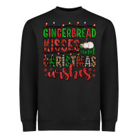Black gingerbread kisses and christmas wishes Heavyweight Sweatshirt - FaDigitalArtStudio