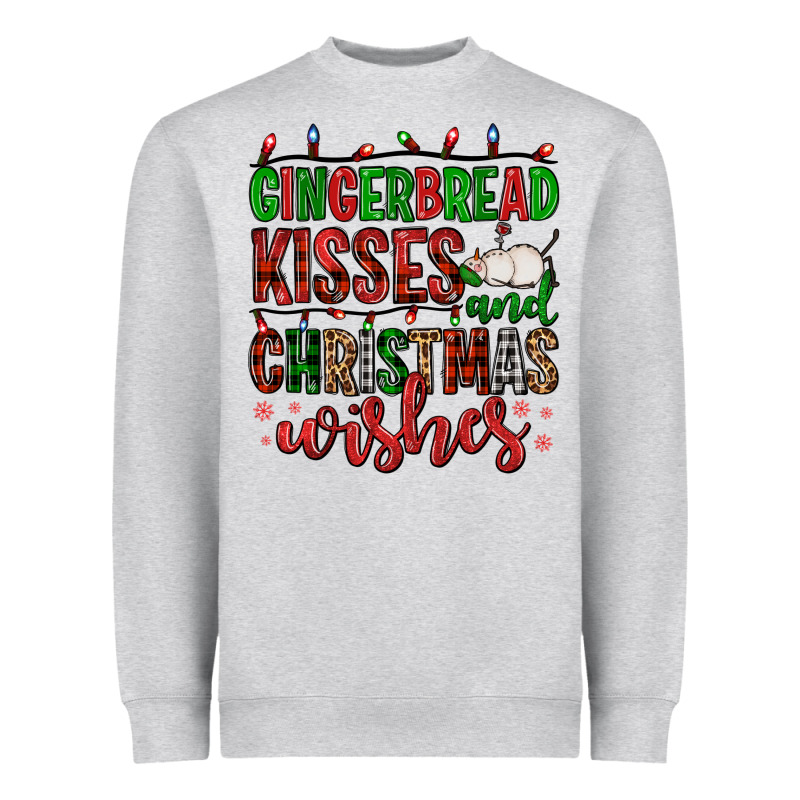 Gingerbread Kisses And Christmas Wishes Heavyweight Sweatshirt by FaDigitalArtStudio | Teevron