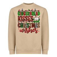 Mushroom gingerbread kisses and christmas wishes Heavyweight Sweatshirt - FaDigitalArtStudio