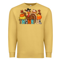 Antique Gold thankful Premium Sweatshirt - MaliasSmallBusiness